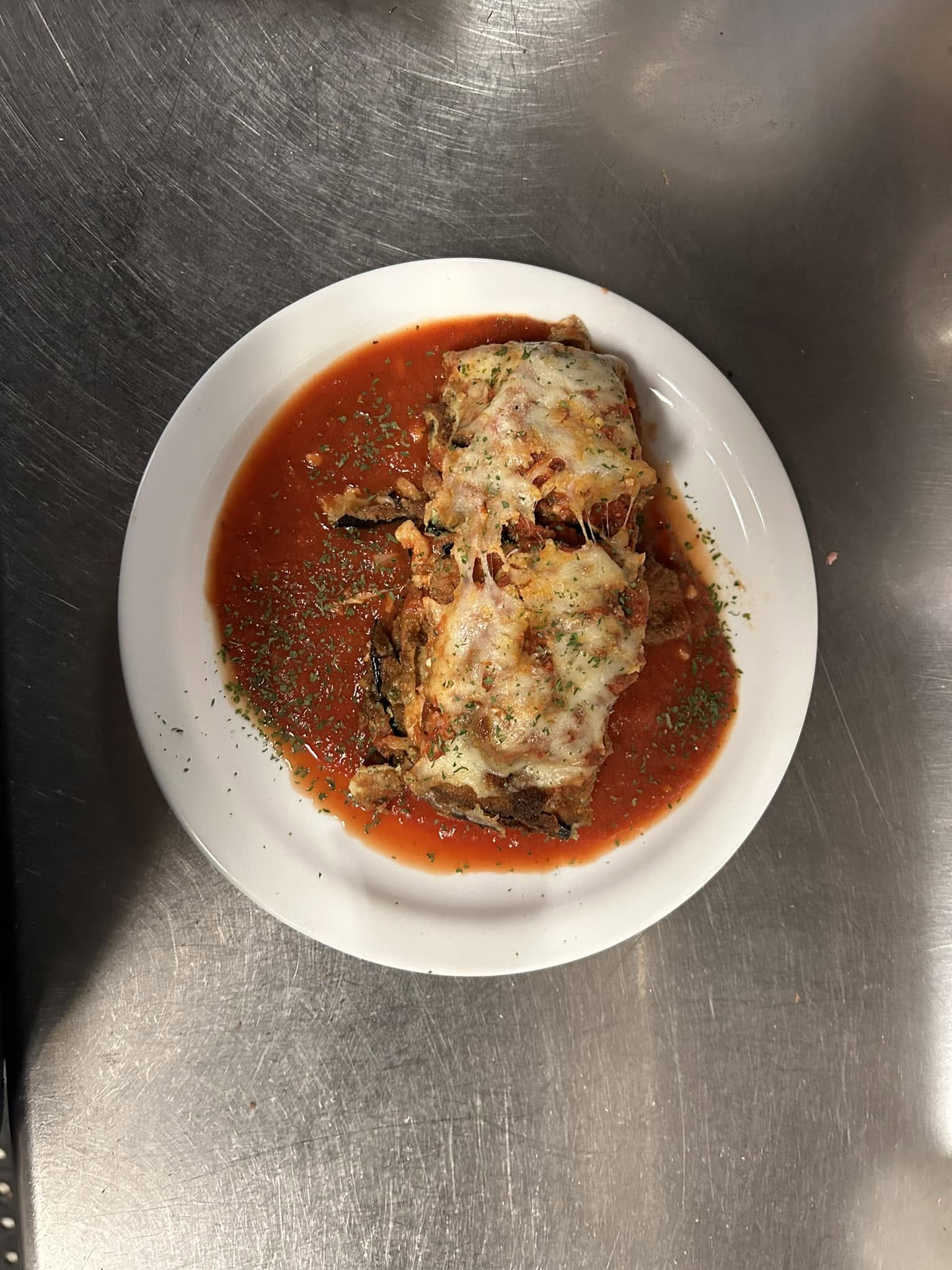 Eggplant Parmesan at Johnny Dee’s Lounge