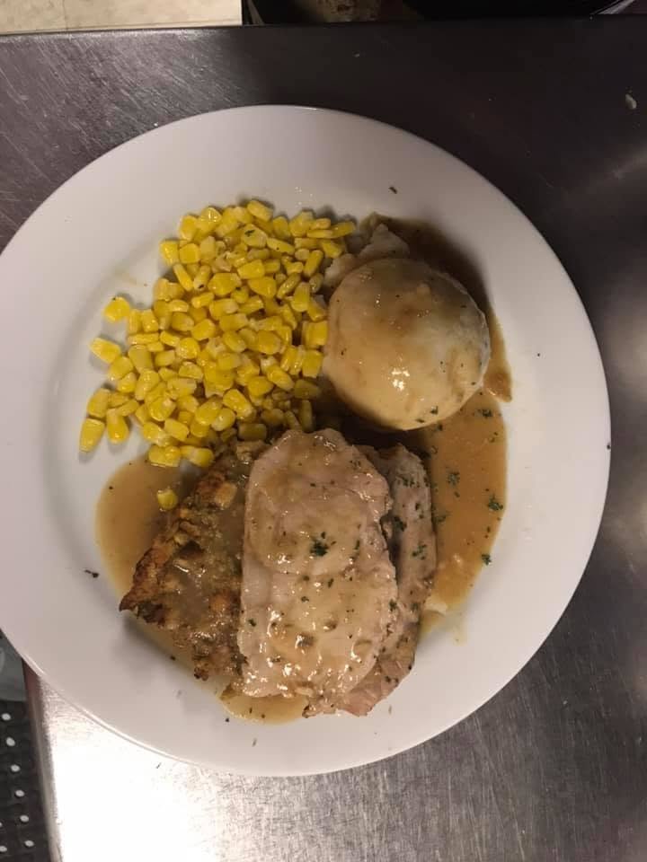Roast pork at Johnny Dee’s Lounge