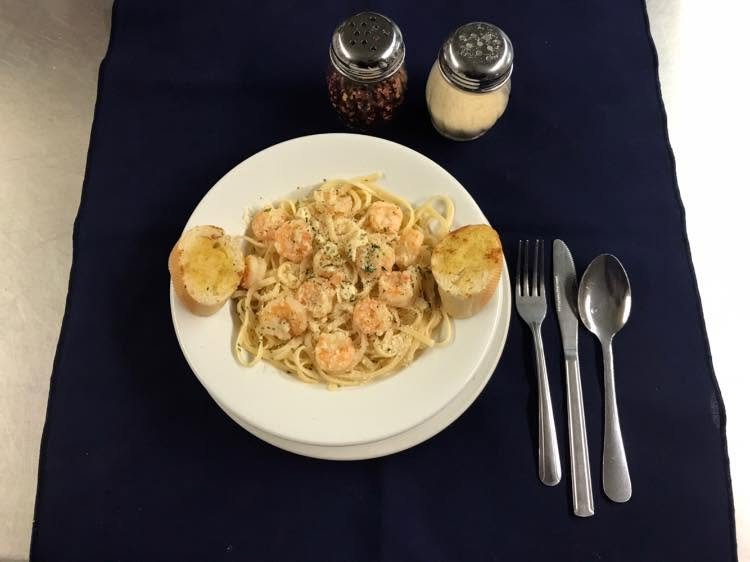 Shrimp scampi at Johnny Dee’s Lounge