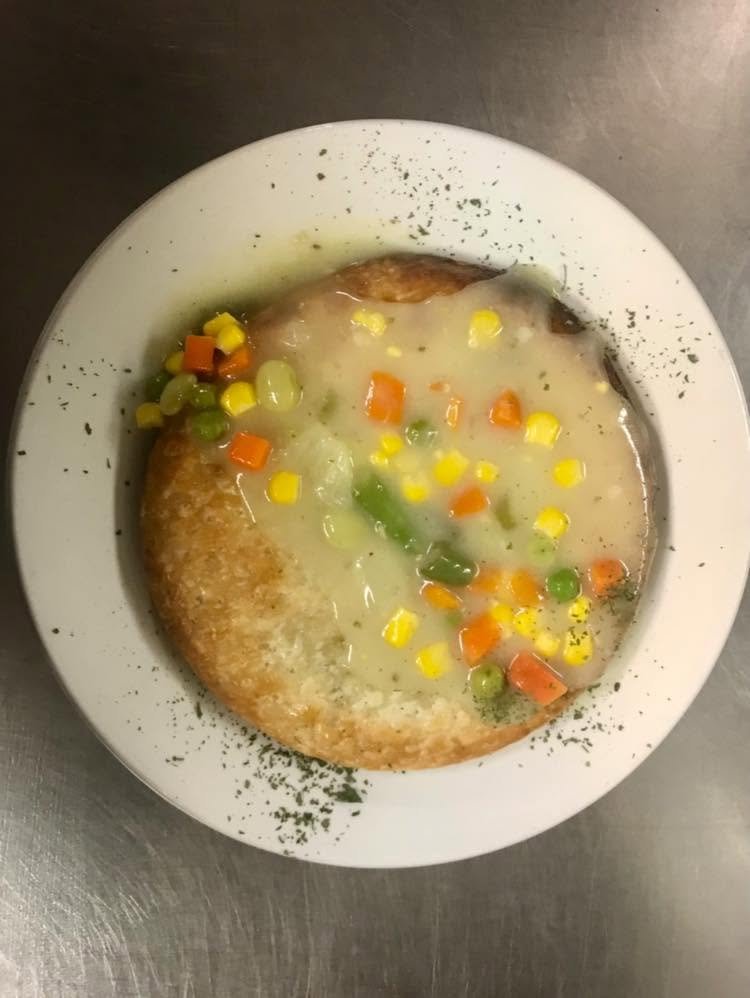 Homemade turkey pot pie at Johnny Dee’s Lounge